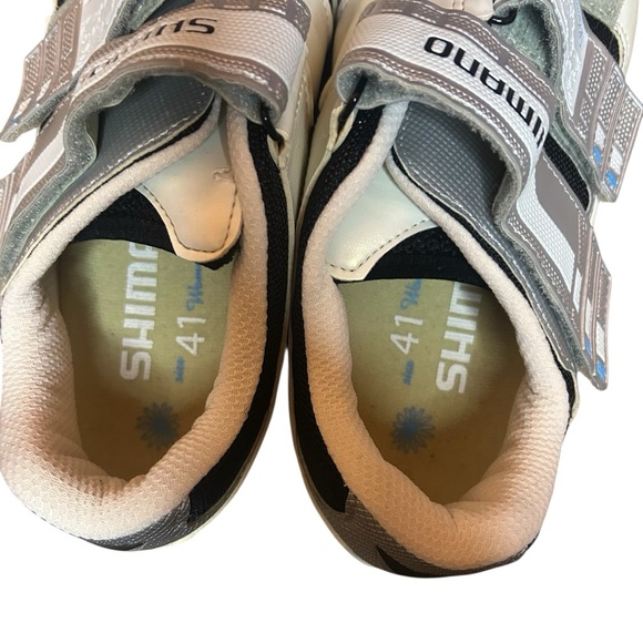 Shimano Silver white black Cycling Shoes clip in size 41 - Picture 5 of 12